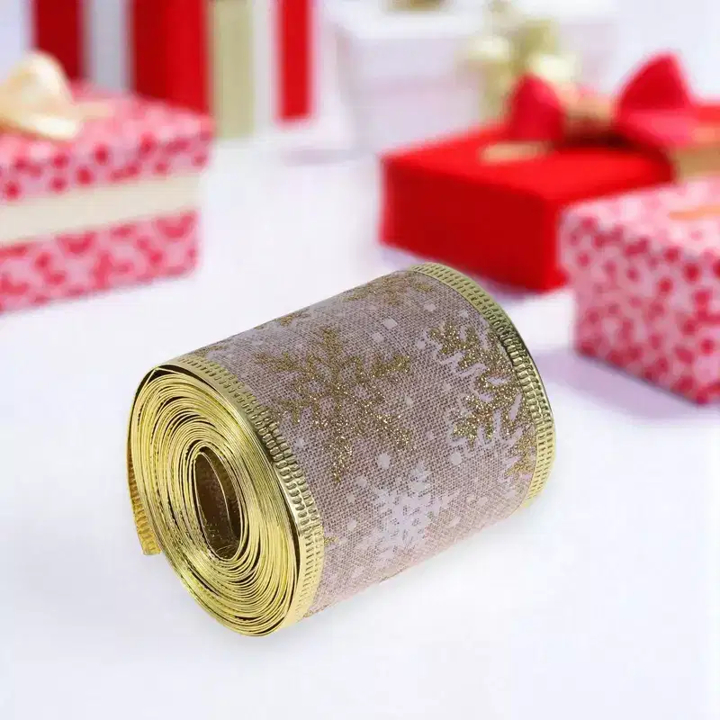 Unique Bargains Gift Wrap Ribbons Truck & Snowflake Colorful 157.48x2.56 1 Pc