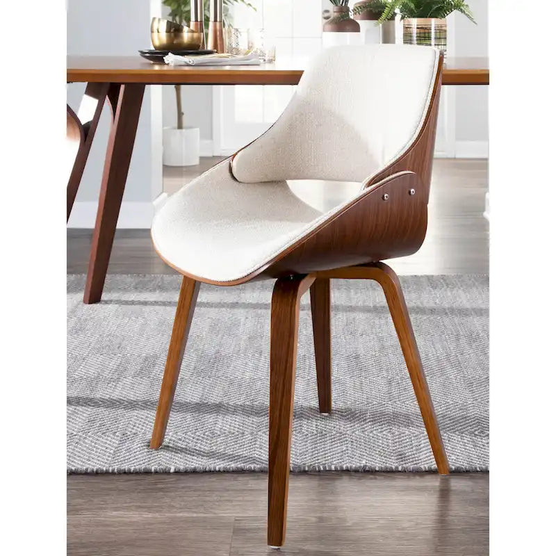 Mid-Century Modern Upholstered Dining Accent Chair